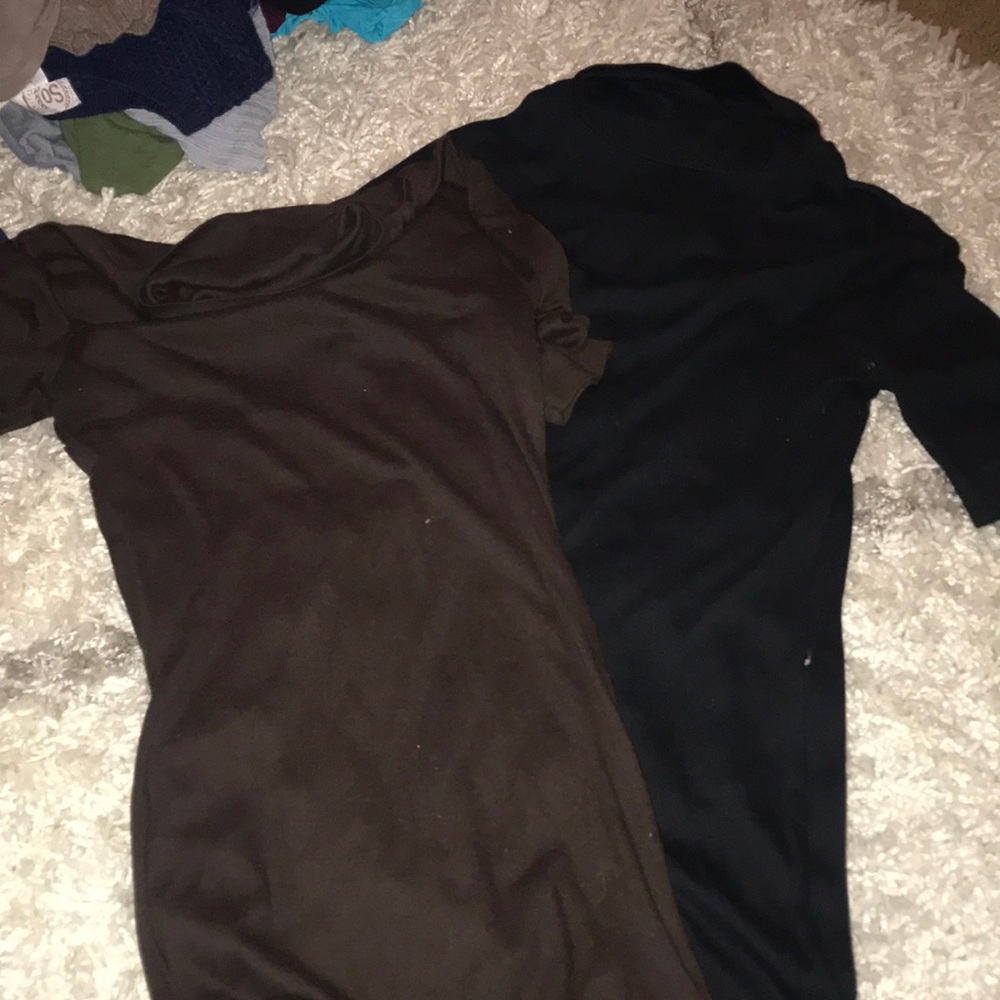 Black and brown turtlenecks